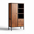 Armadio in legno con struttura in metallo e ante a battente 80 x 40 x 160cm