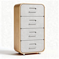 Cassettiera in legno con struttura bianca e quattro cassetti 80 x 40 x 30cm