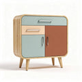 Madia in legno con ante colorate 70 x 40 x 75cm per soggiorno