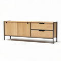 Mobiletto in legno di pino con base in metallo dimensioni 150 x 40 x 50cm